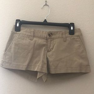 Tan/kaki low rise shorts